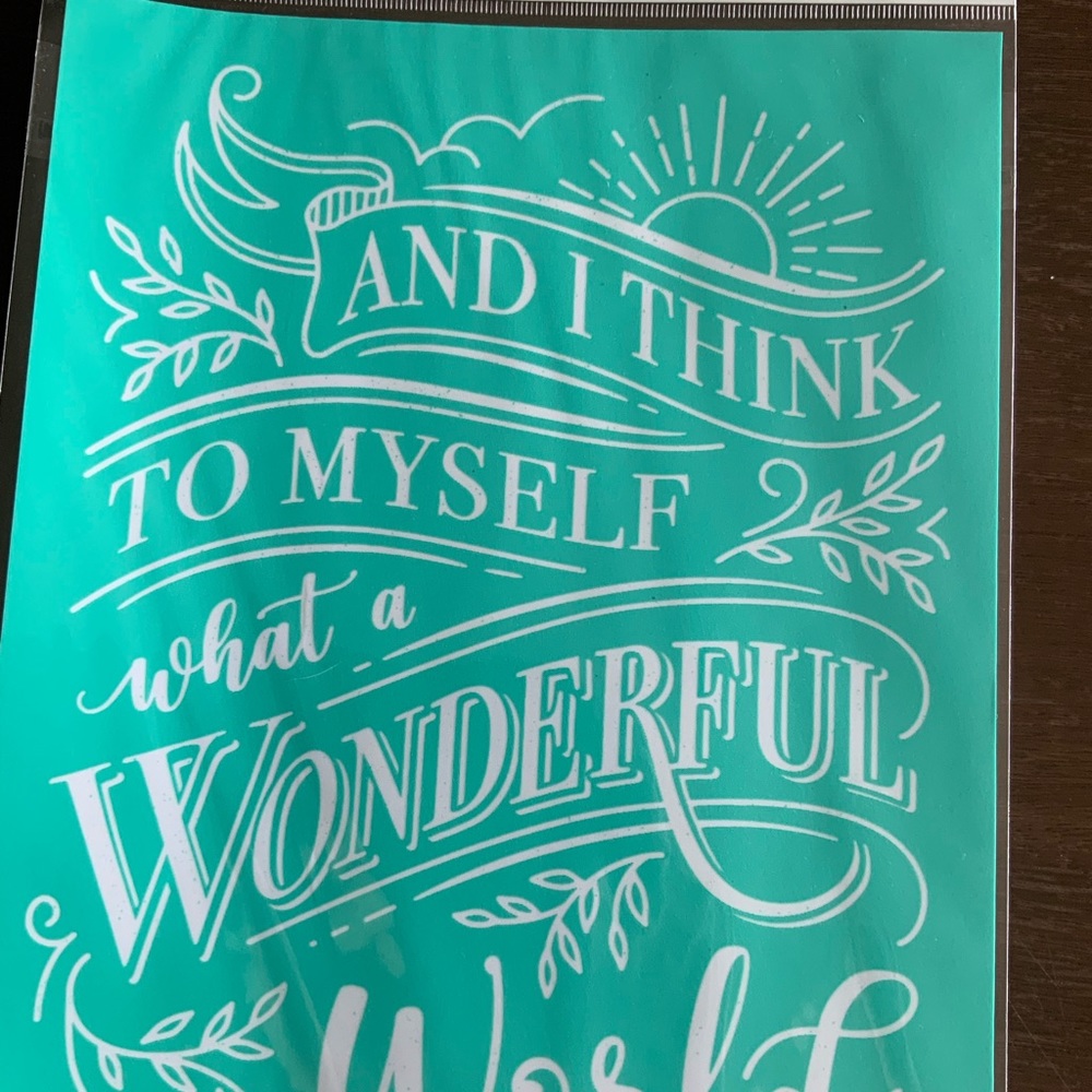And I Think to Myself What a Wonderful World Tranfer